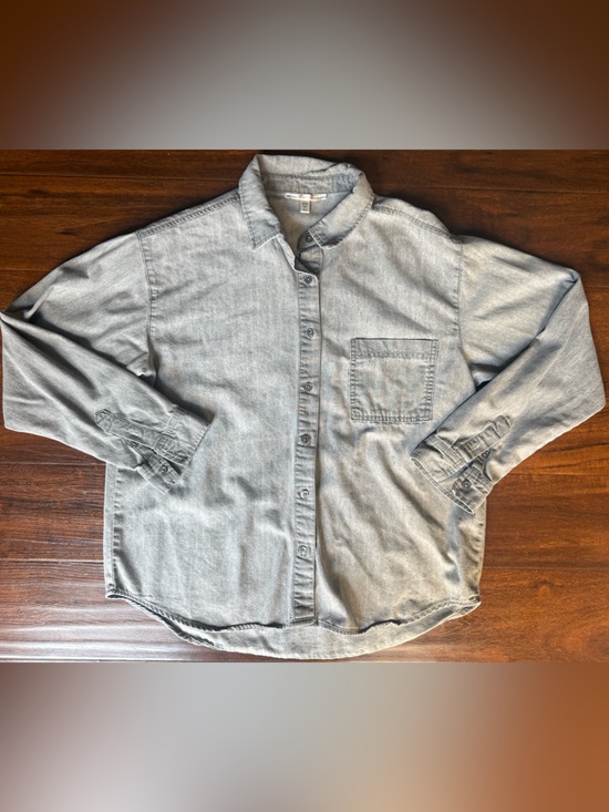 Seven7 Tops - Seven7 Black Washed Denim Button Down Shirt size medium